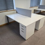 Used two person desk set