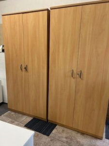 Used tall locking cupboards